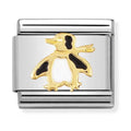 Nomination Composable Classic Link Water Animals Penguin in 18k gold