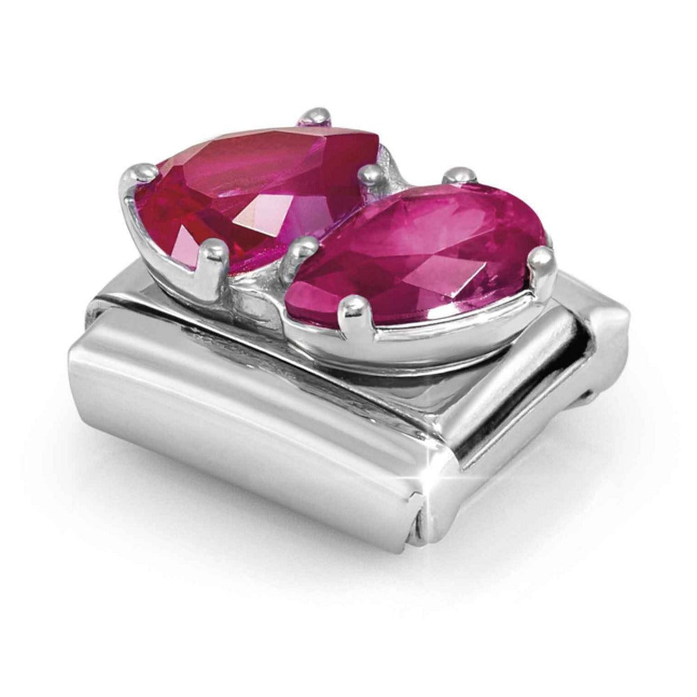 Nomination Composable Silver Red CZ Double Teardrop Charm 330329/11