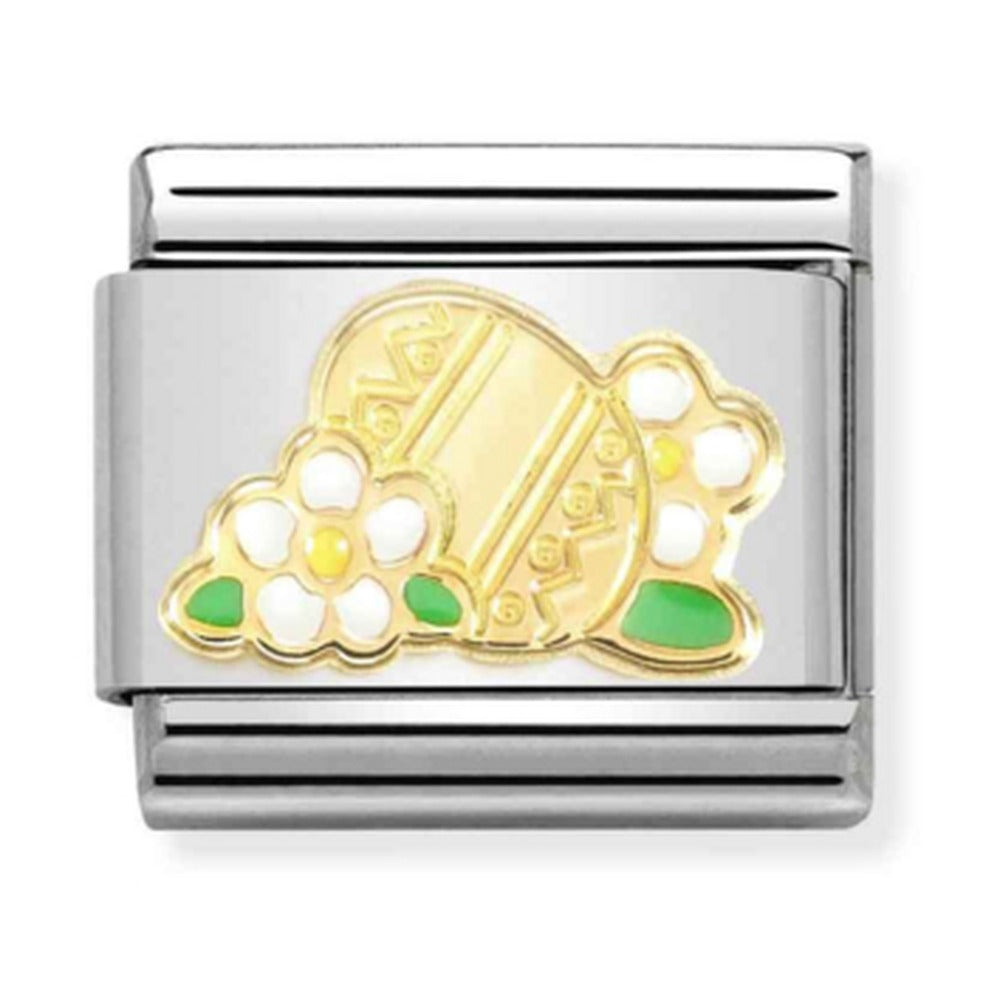 Nomination Composable Gold EASTER EGG WITH FLOWERS Charm 030272/77*