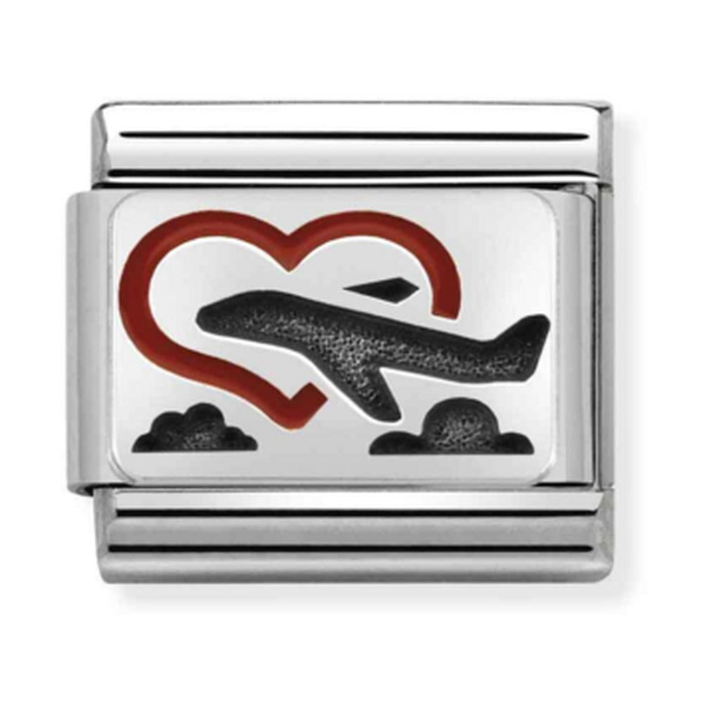 Nomination Composable Silver Heart With Plane Charm 330208/02