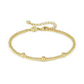 Nomination Fashion Era Beaded Bracelet 925 Silver Gold Plated