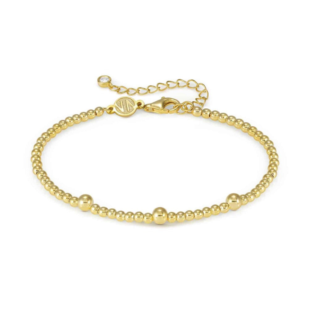 Nomination Fashion Era Beaded Bracelet 925 Silver Gold Plated