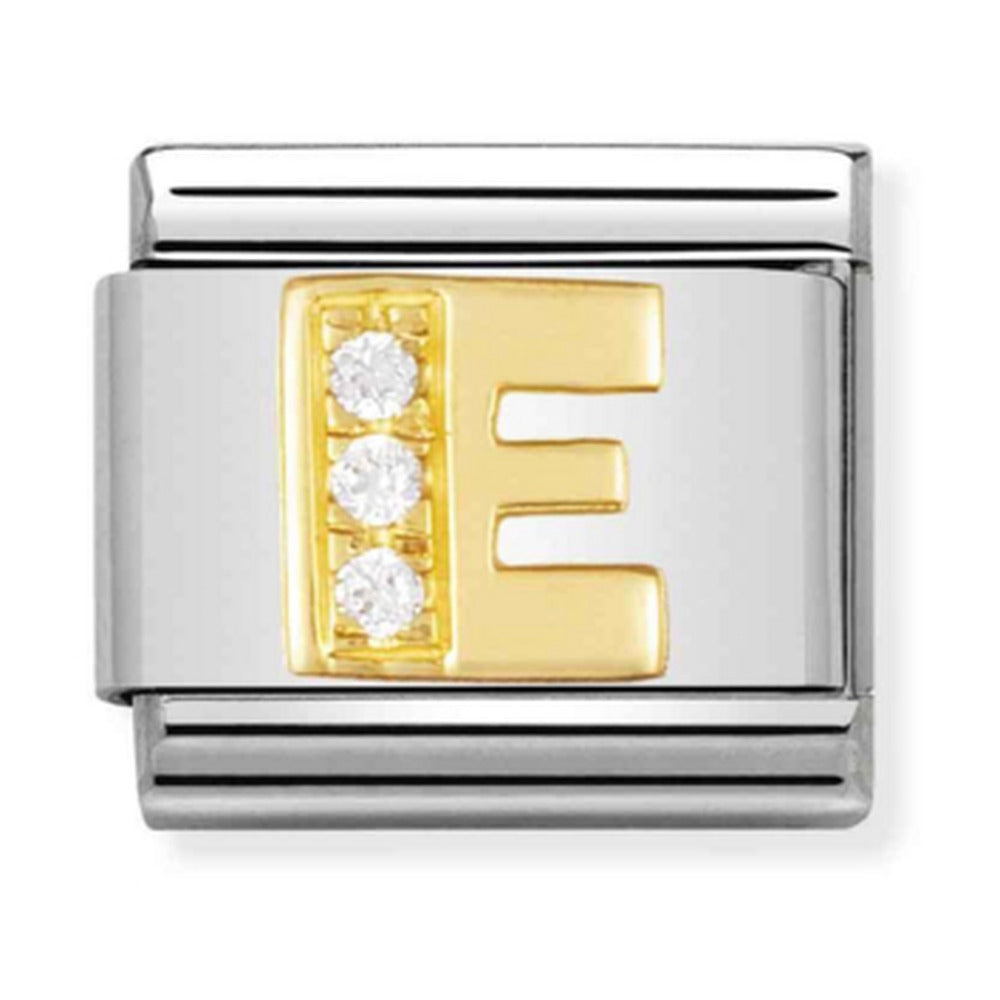 Nomination Composable Gold CZ Letter E Charm 030301/05