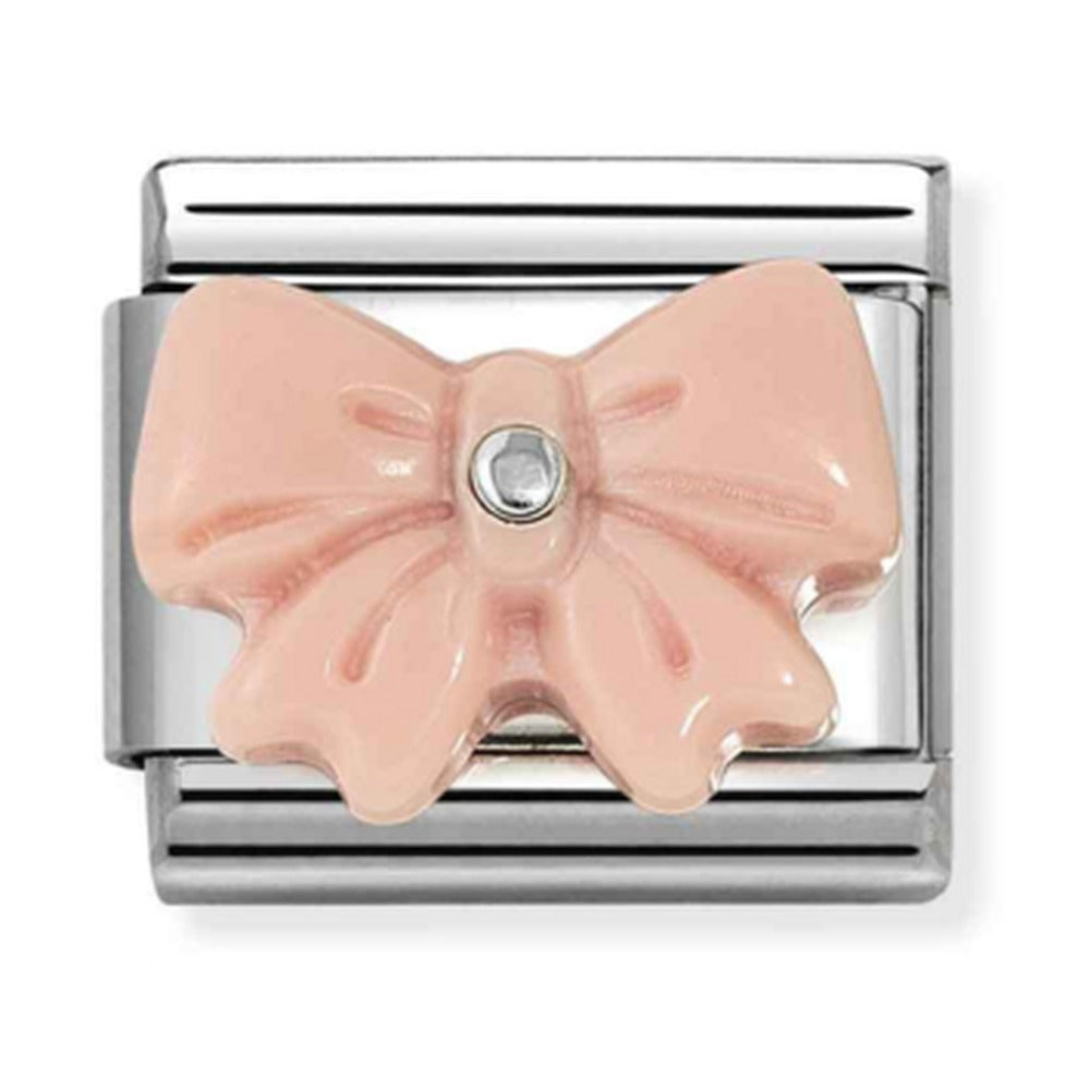 Nomination Composable Silver Pink Resin Bow Charm 330509/21
