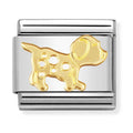 Nomination Composable Gold CZ Dog Charm 030112/23