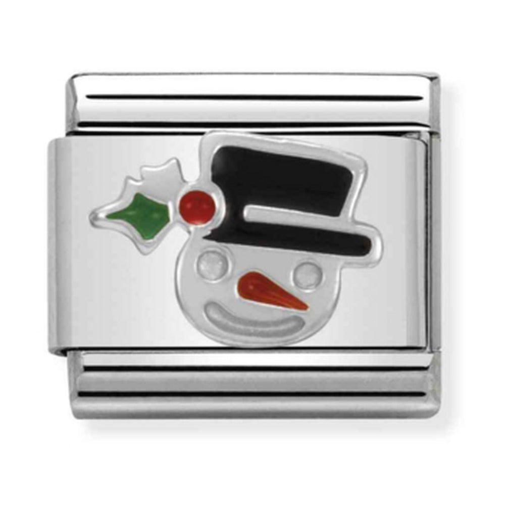 Nomination Composable Silver Christmas Snowman Face Charm 330204/11