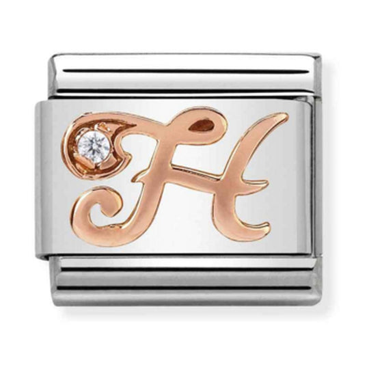 Nomination Rose Gold Letter H Charm 430310/08