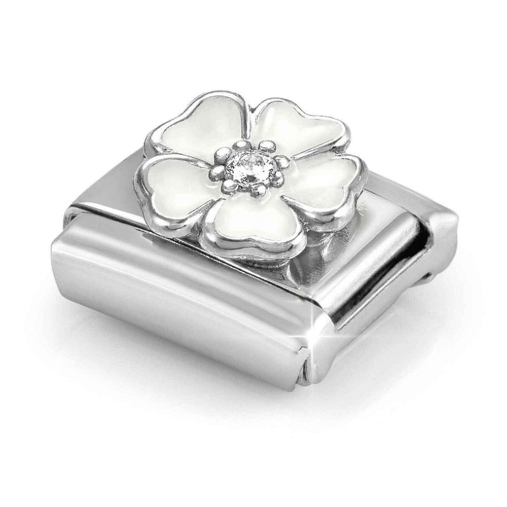 Nomination Composable Silver White Peach Blossom Charm 330321/15