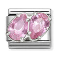 Nomination Composable Silver, Pink CZ Double Teardrop Charm 330329/10