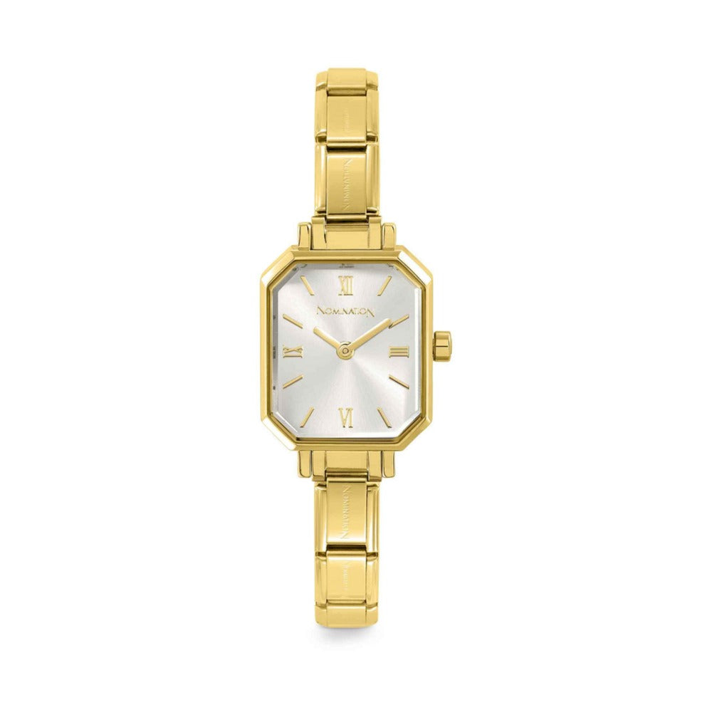 Nomination Paris Rectangular Silver Dial Watch 076032/017