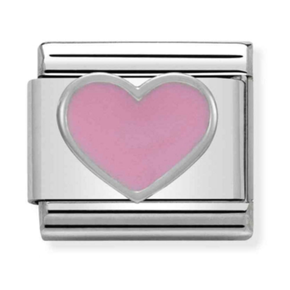Nomination Composable Silver Pink Heart Charm 330202/18