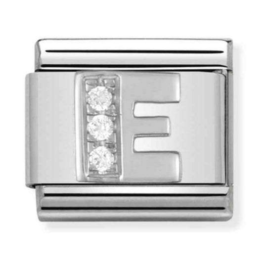Nomination Composable Silver CZ Letter E Charm 330301/05