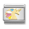 Nomination Composable  Gold Multi Coloured Unicorn Charm 030272/68