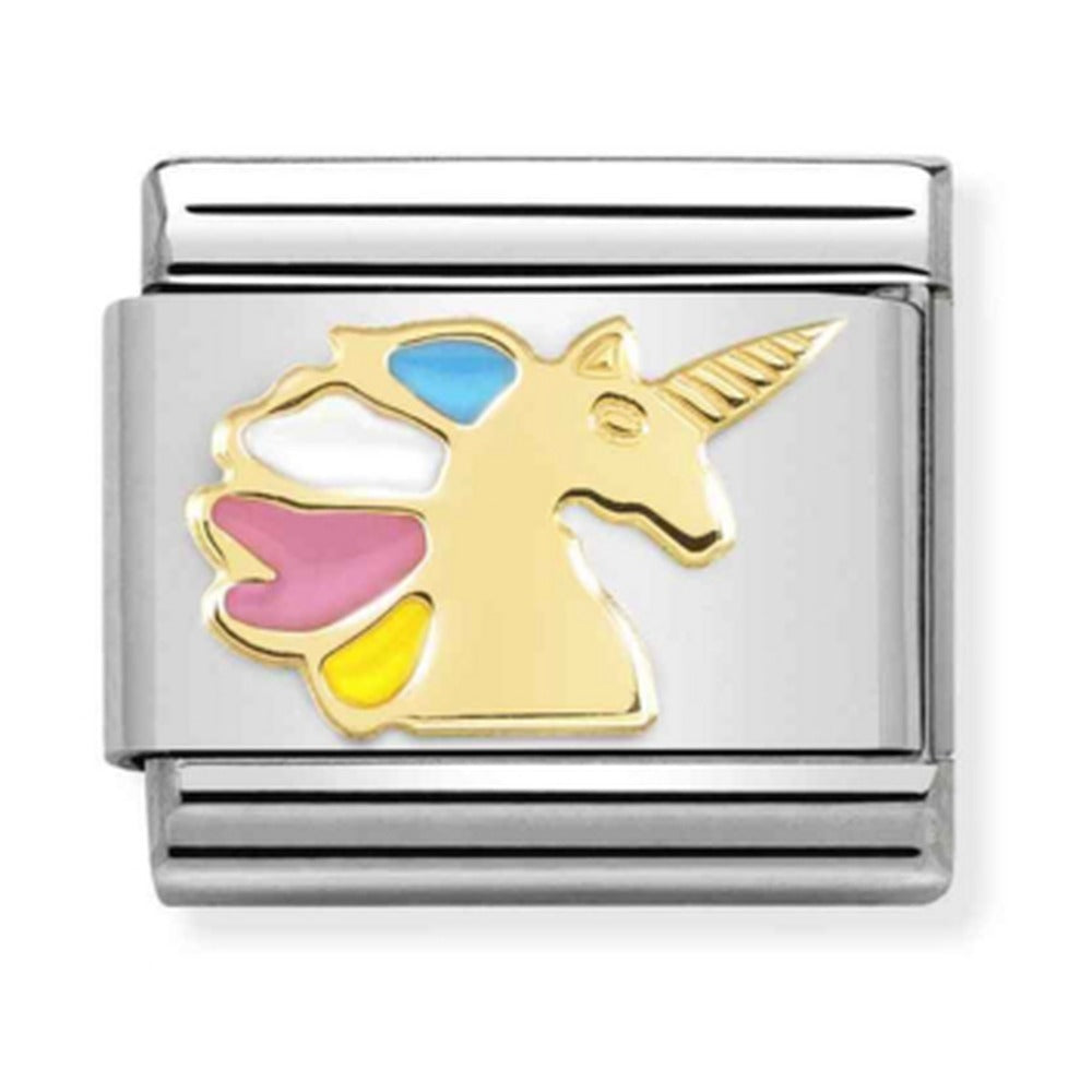 Nomination Composable  Gold Multi Coloured Unicorn Charm 030272/68