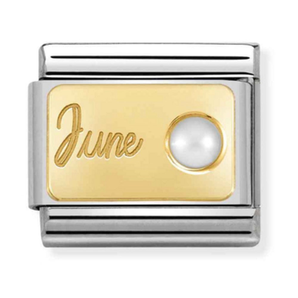 Nomination Composable Gold June White Pearl Charm 030519/06