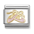 Nomination Composable Gold Pink Ballet Shoes Charm 030285/76