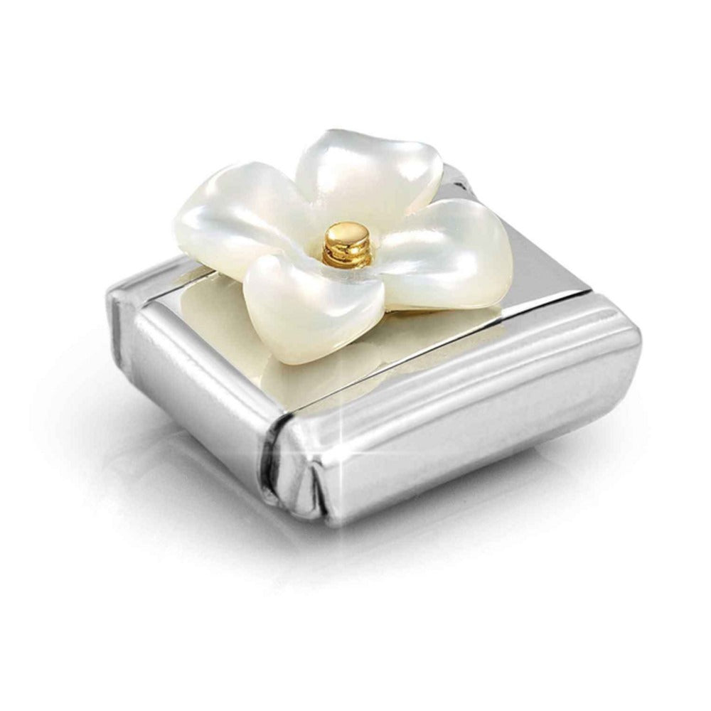 Nomination Composable Gold White MOP Flower Charm 030521/02