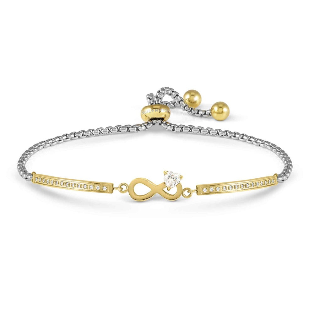 Nomination Milleluci Refined Edition-Golden Infinity CZ Bracelet