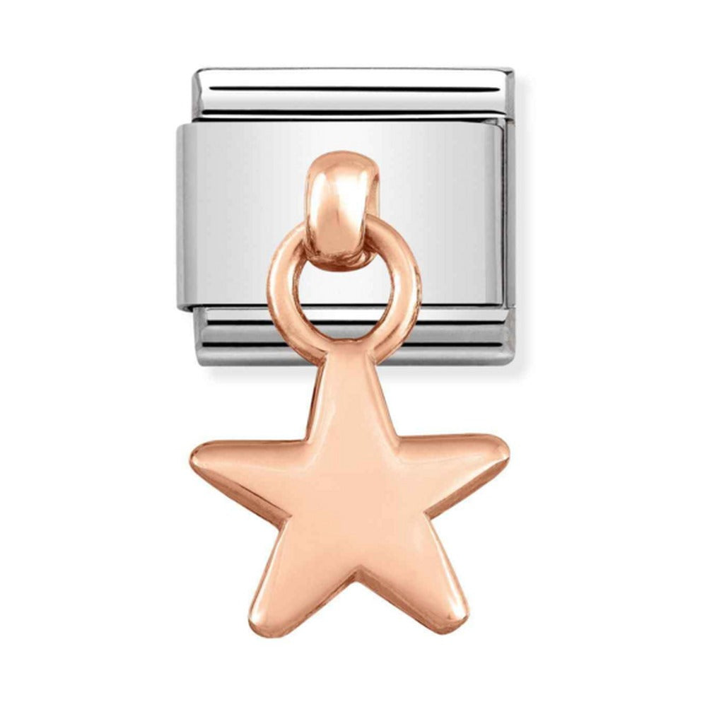 Nomination Composable Rose Gold STAR Drop Charm*