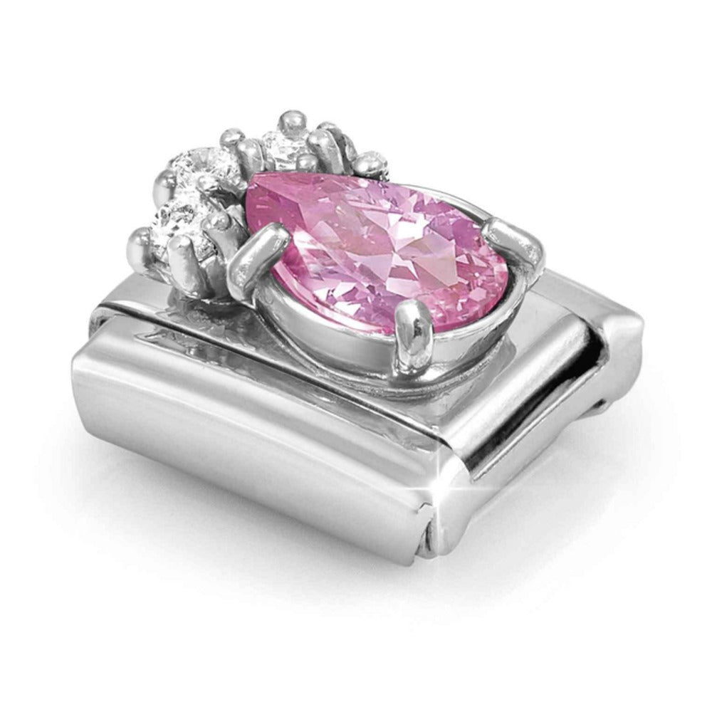 Nomination Composable Silver, Pink CZ Teardrop Charm 330329/08