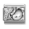 Nomination Composable Silver CZ Zodiac Aquarius Charm 330326/11