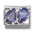 Nomination Composable Silver, Blue CZ Double Teardrop Charm 330329/13