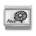 Nomination Composable Silver April Flower Charm 330112/16