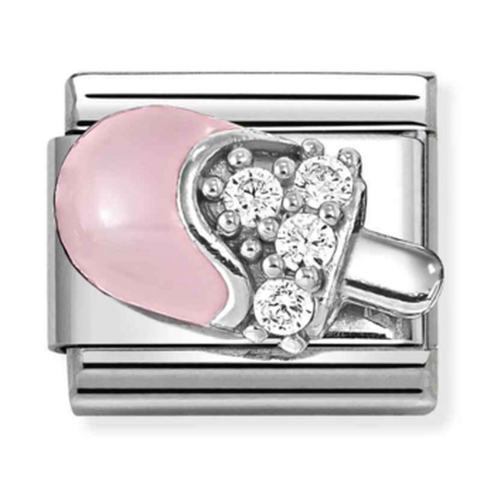 Nomination Composable Silver CZ Pink Ice Cream Charm 330328/20