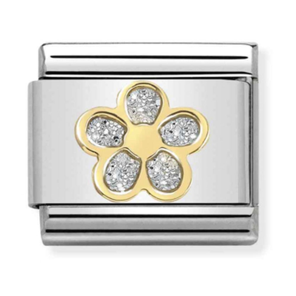 Nomination Composable Gold Glitter Flower Charm 030220/06