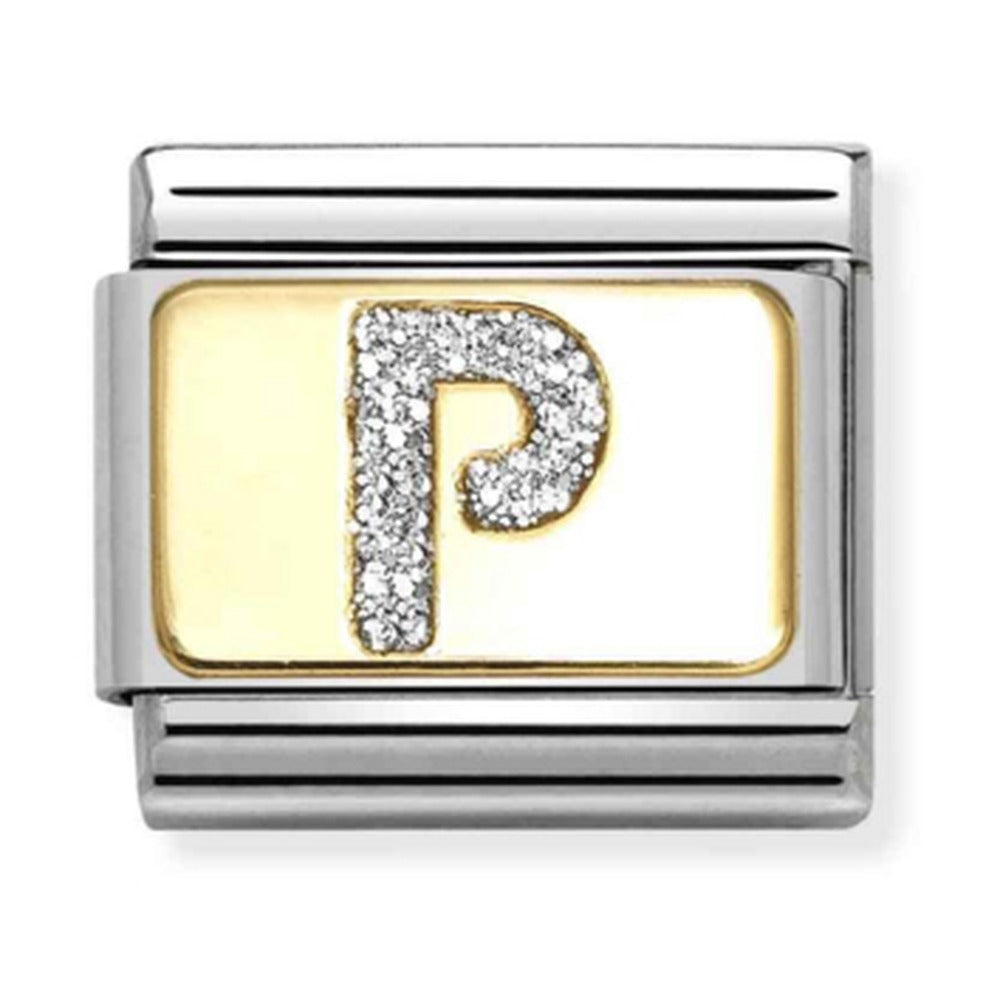 Nomination Composable Gold Glitter Letter P Charm 030291/16
