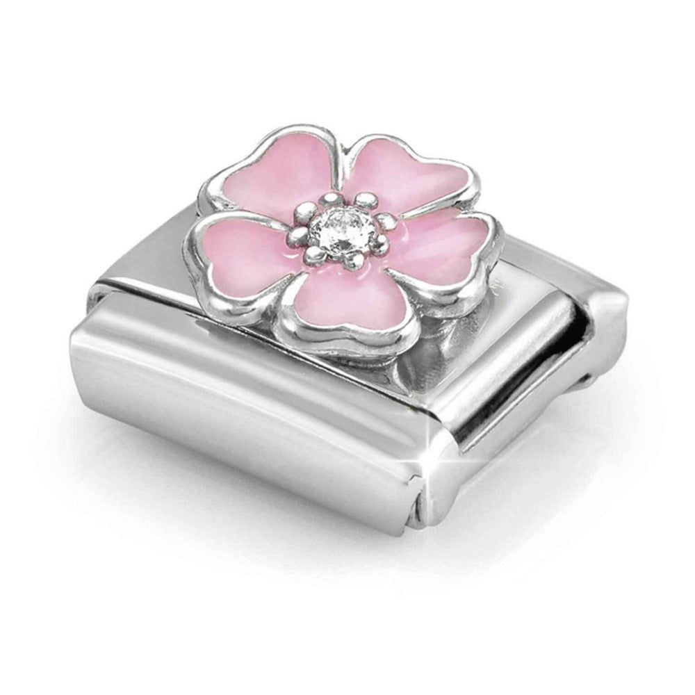 Nomination Composable Silver Pink Peach Blossom Charm 330321/14