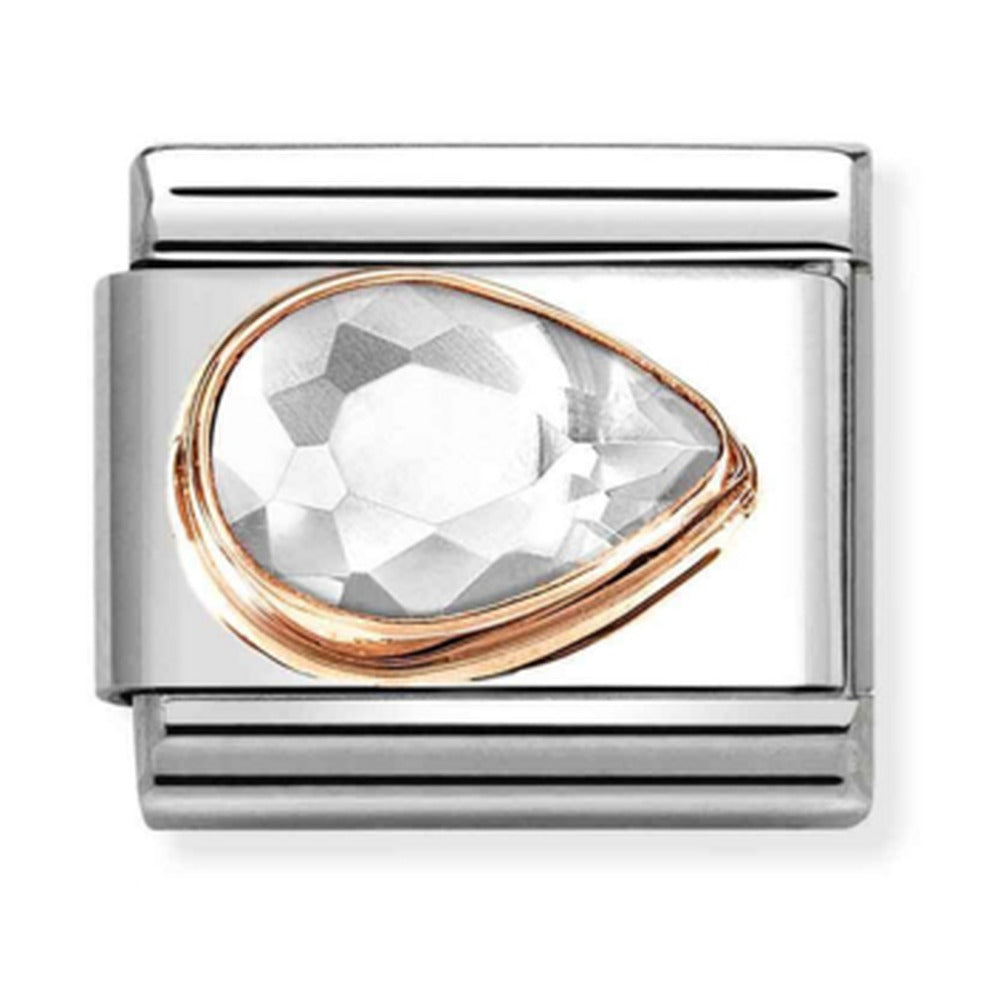 Nomination Composable Rose Gold Right Pear Shape Charm 430606/010