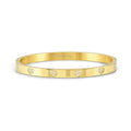 Nomination Pretty Bangles Gold Tone CZ Pave Hearts