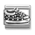 Nomination Composable Silver Pave` Black CZ Sneaker Charm 330327/18