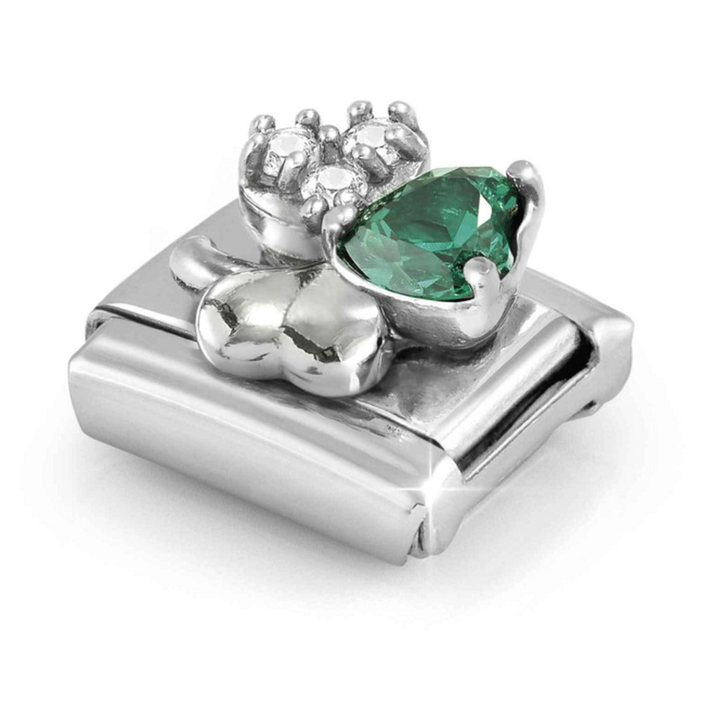 Nomination Composable Silver Green & CZ Clover Charm 330322/10