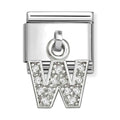 Nomination Composable Silver Initial 'W' CZ Drop Charm 331818/23