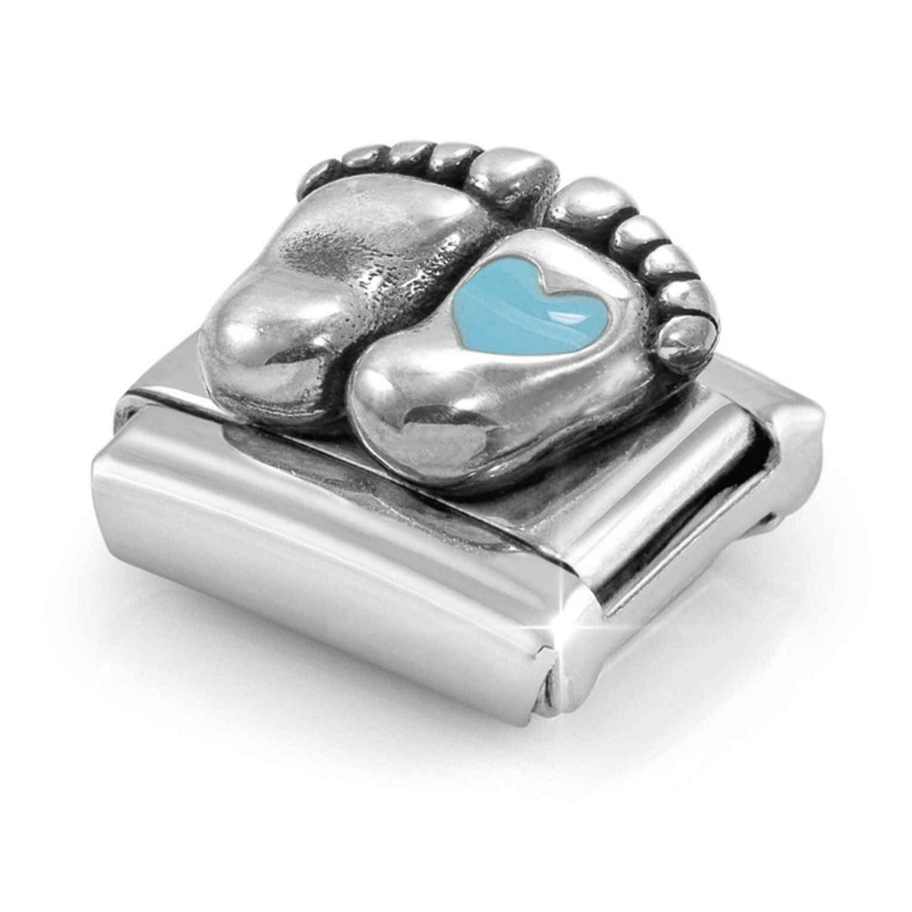 Nomination Composable Silver Light Blue Rounded Feet Charm 330204/30
