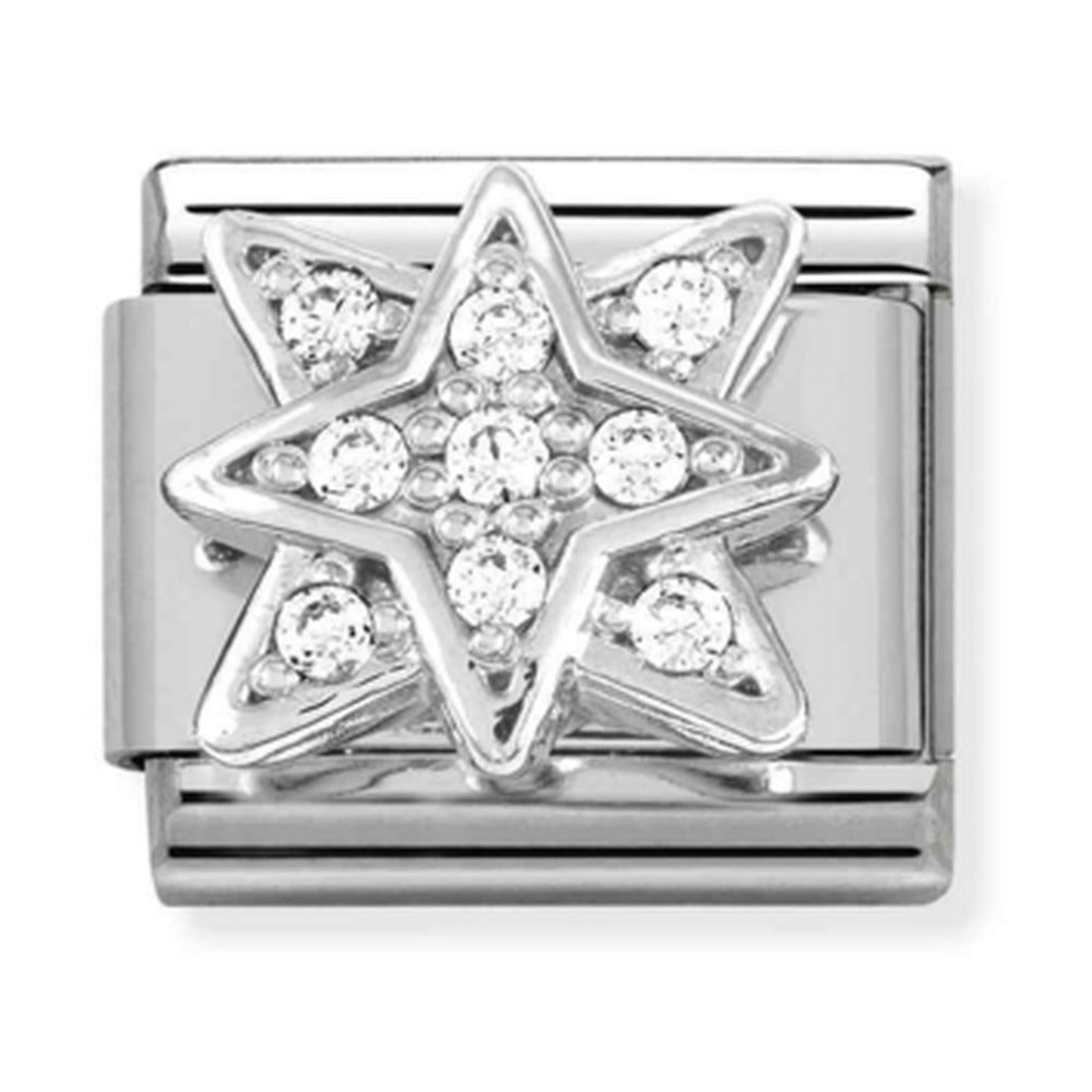 Nomination Composable Silver CZ Wind Rose Charm 330304/45