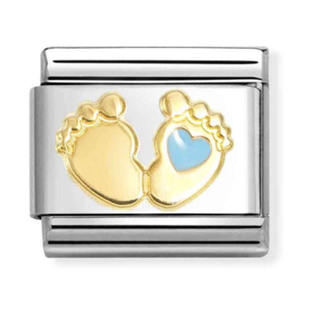 Nomination Composable Gold Blue Foot Charm 030272/86