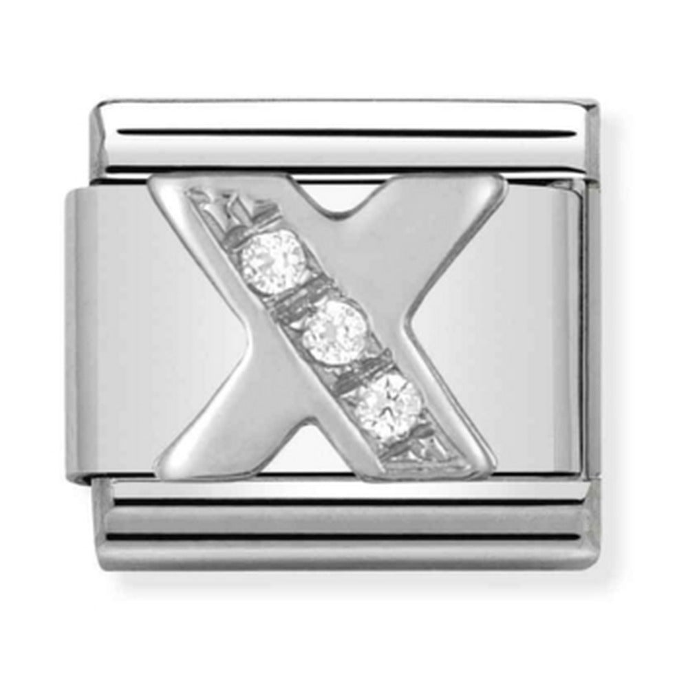 Nomination Composable Silver CZ Letter X Charm 330301/24