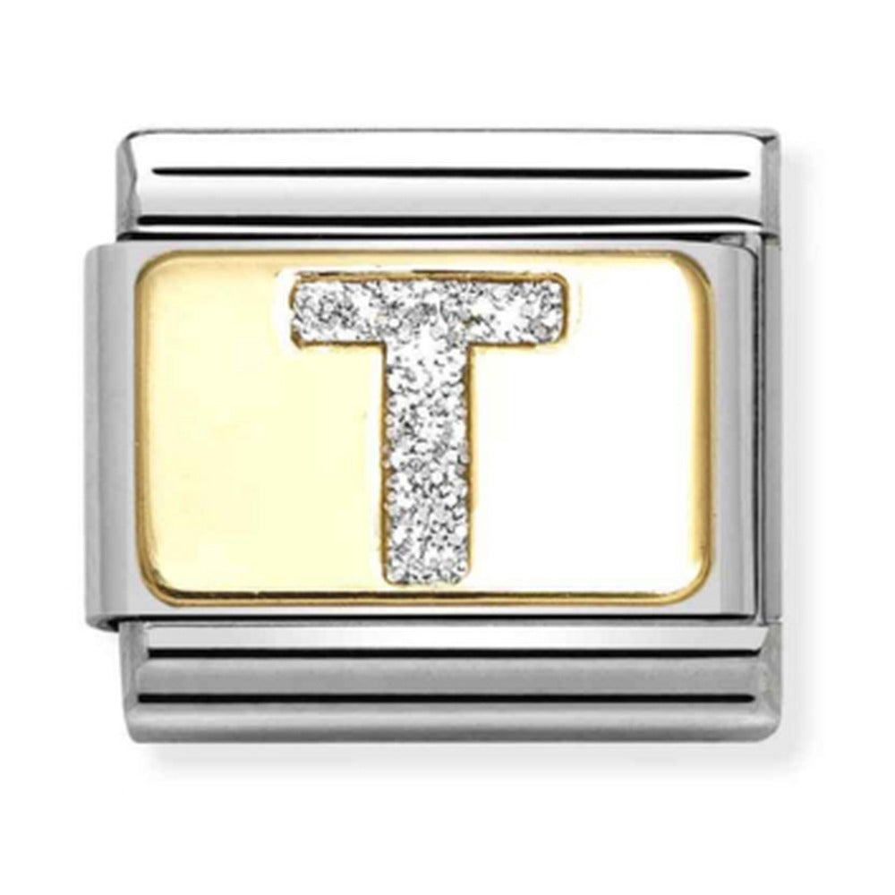 Nomination Composable Gold Glitter Letter T Charm 030291/20