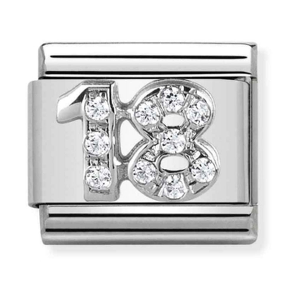 Nomination Composable Silver CZ 18 Charm 330304/18