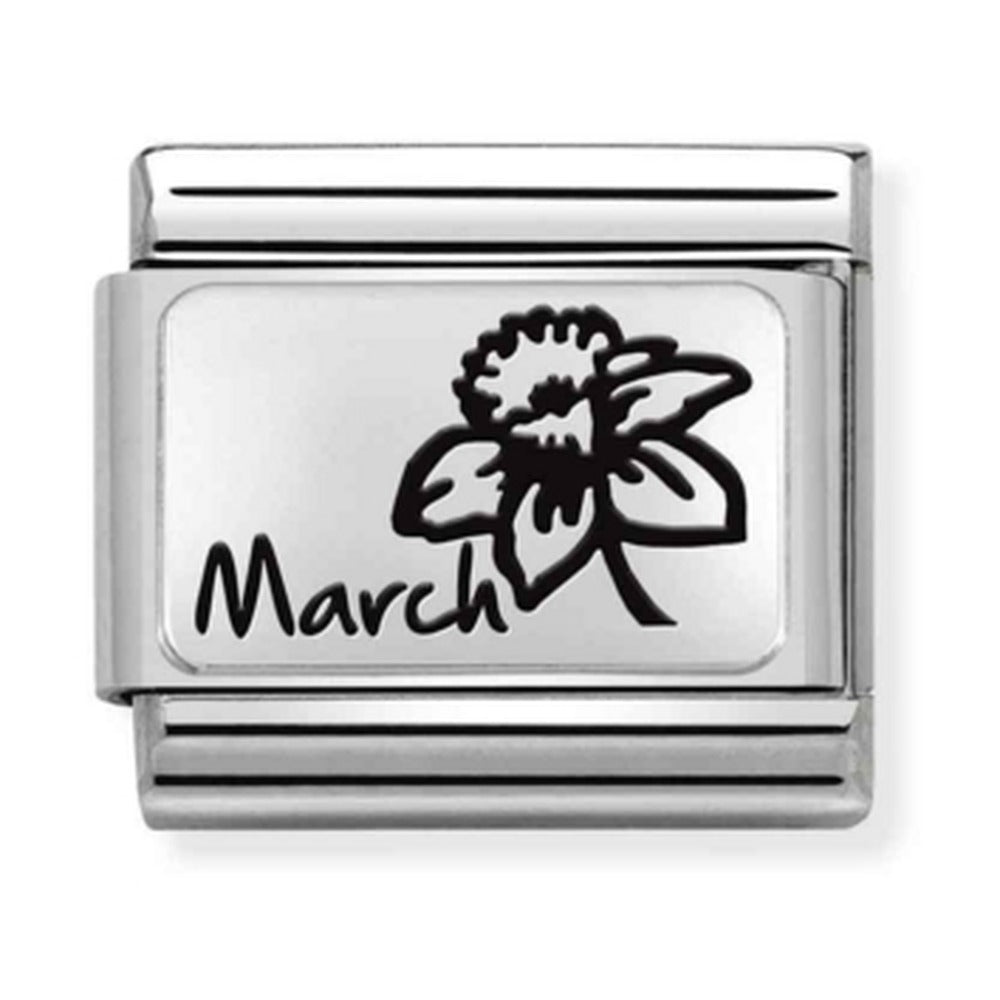 Nomination Composable Silver March Flower Charm 330112/15