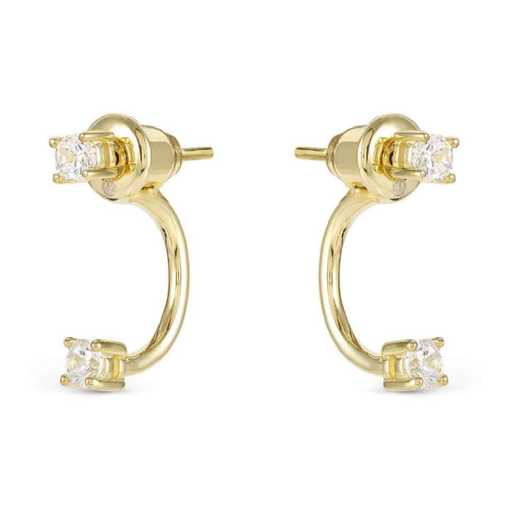 Nomination Fashion Era CZ Earring Jackets 925 Silver Gold Plated