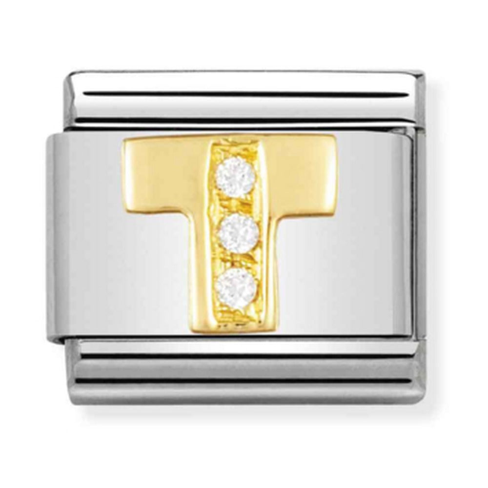 Nomination Composable Gold CZ Letter T Charm 030301/20