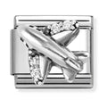 Nomination Composable Silver CZ Aeroplane Charm 330327/19