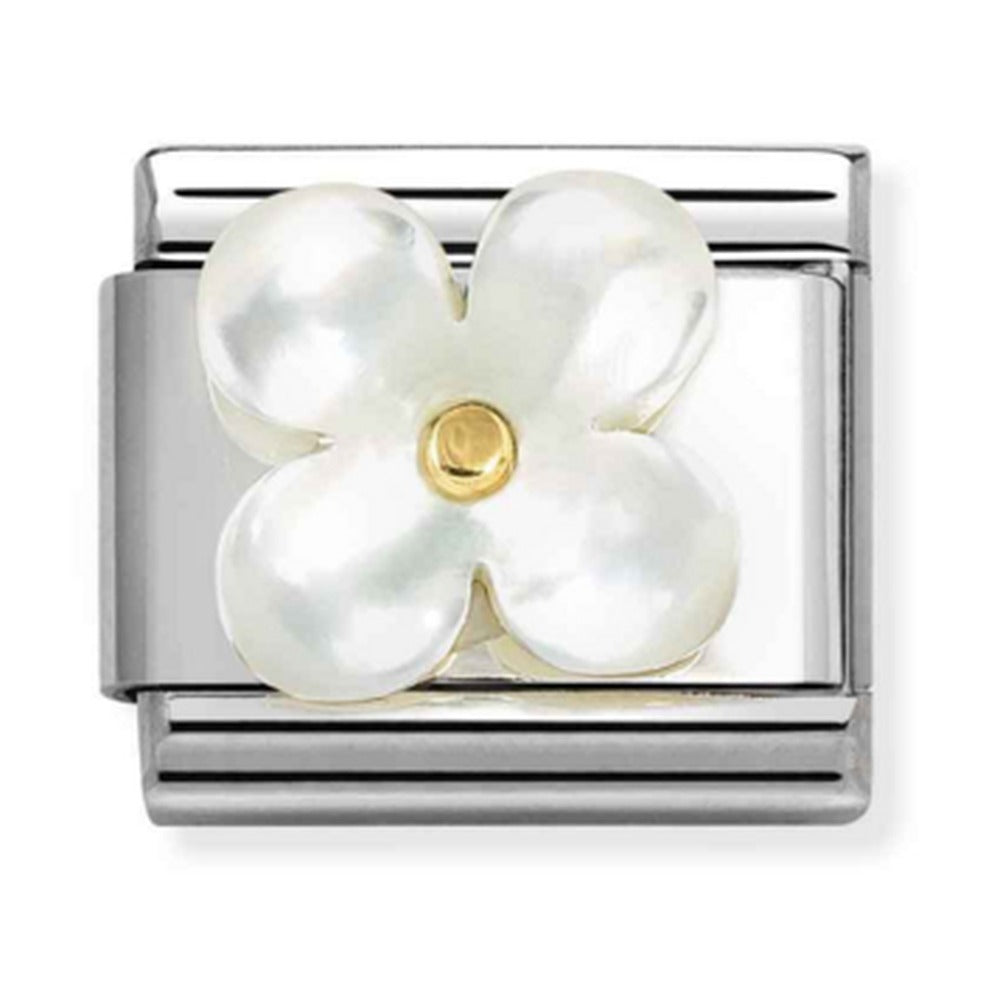 Nomination Composable Gold White MOP Flower Charm 030521/02