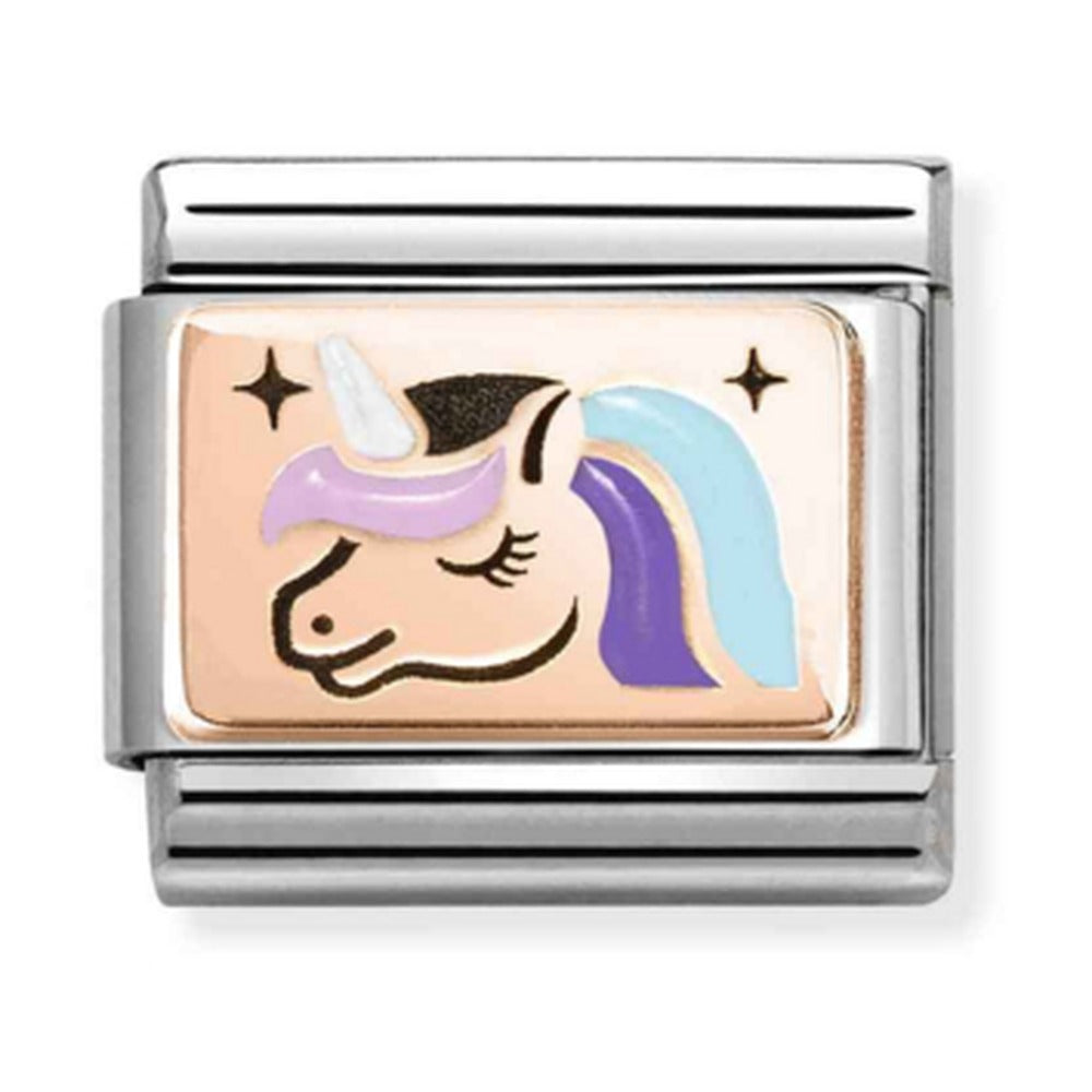 Nomination Composable Rose Gold Unicorn Charm