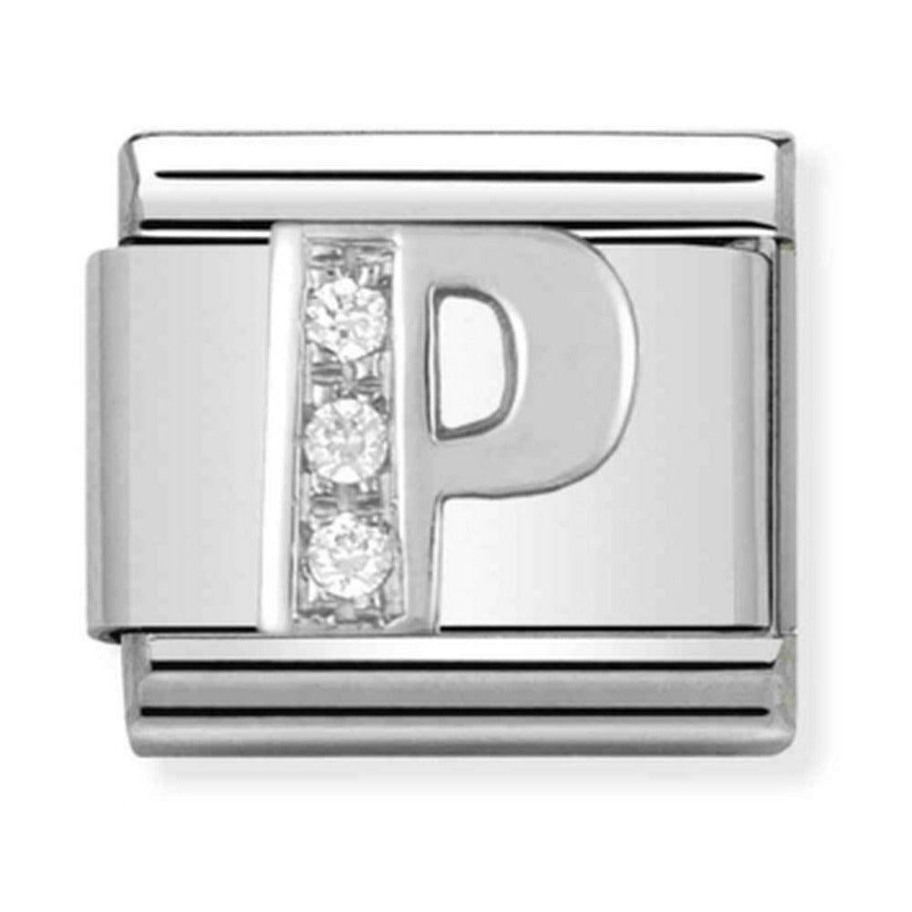 Nomination Composable Silver CZ Letter P Charm 330301/16