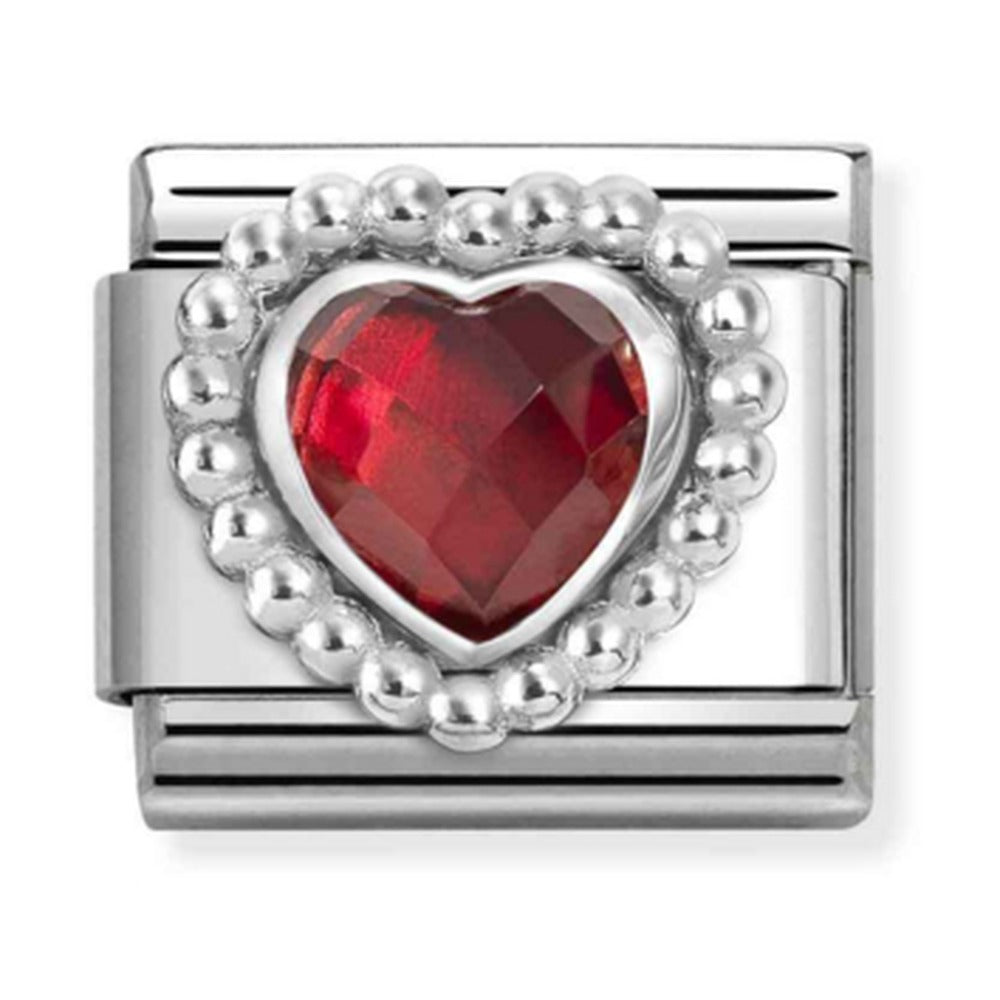 Nomination Composable Faceted Red Heart Charm 330606/005